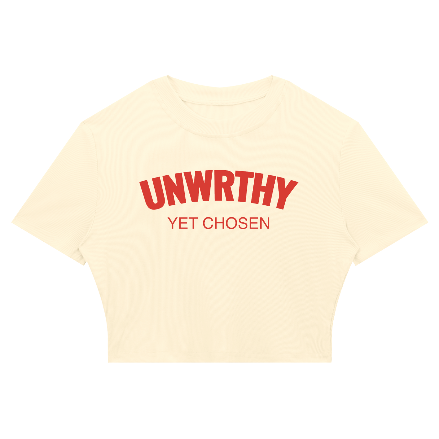 UNWRTHY Book I Ribbed Crop Tee