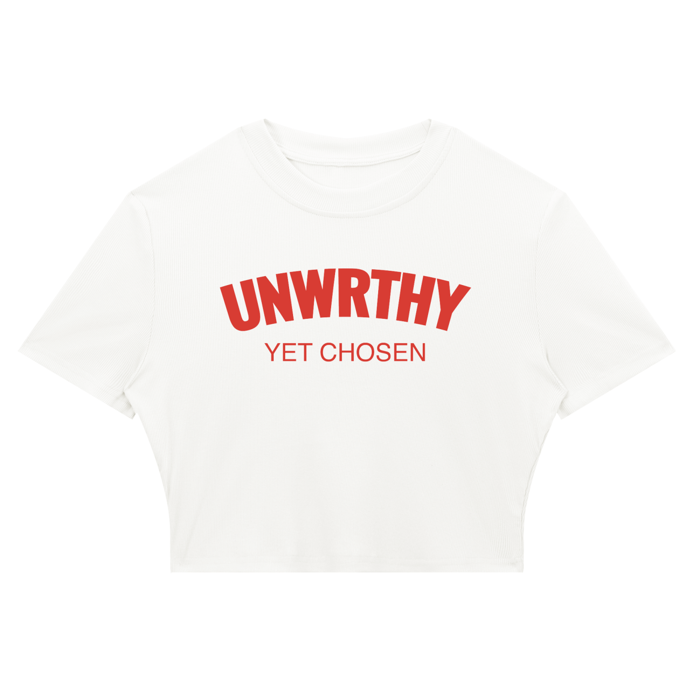 UNWRTHY Book I Ribbed Crop Tee