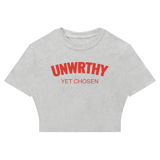 UNWRTHY Book I Ribbed Crop Tee