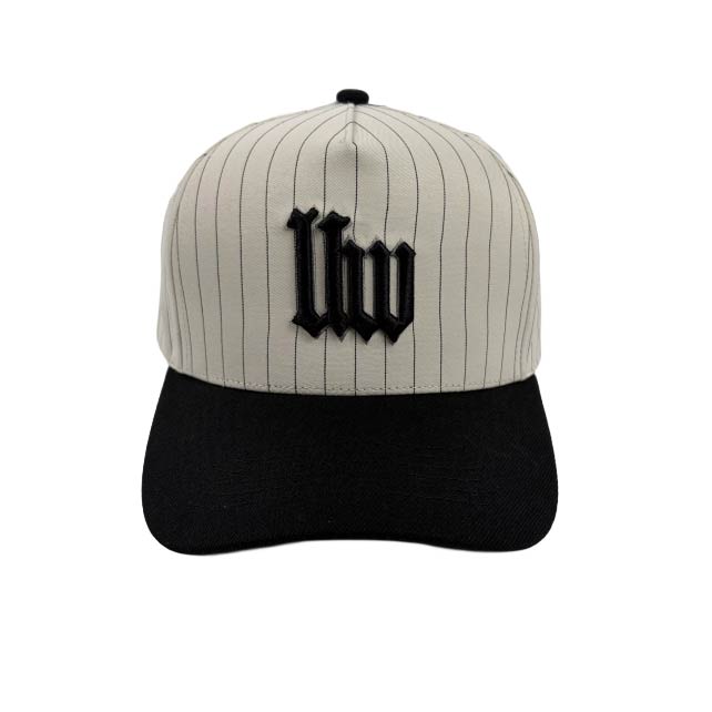 Book I Snapback - Ivory Pinstripe/Alpha Black